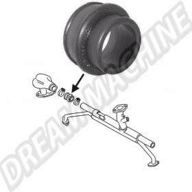Manchon de Tubulure d'Admission Noir pour Coccinelle 1300/1600cc 1970-1973