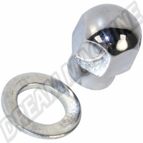 Kit Écrou et Boulon chromé de Fixation pour Poulie d'Alternateur/Dynamo Aluminium Renforcé