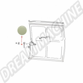 Capuchon beige pour poignée intérieure de porte coulissante Bus T2 / Bus T3