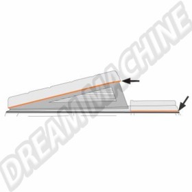 Kit de 3 joints pour toit levant Westfalia (8/1967-7/1973) avec porte-bagages arrière