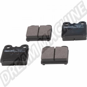Set de 4 plaquettes de freins pour Coccinelle et Karmann-Ghia 71->72
