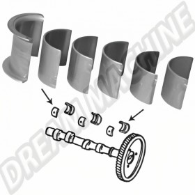 Jeu de coussinets d'arbre à cames, taille standard, simple butée pour VW 181, Karmann Ghia, Transporter T1/T2, Type 1 et Type 3