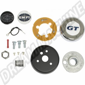 Kit Adaptateur Volant 79-4115-0, Bouton Klaxon Chrome, Compatible Empi/Grant