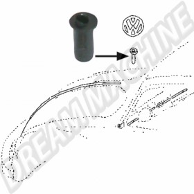 Clips de Fixation de Sigle de Capot Avant, le lot de 3, pour Volkswagen Coccinelle, Cox, Ghia, Type 3, Type 181 - Par 3
