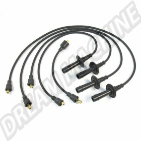 Ensemble de fils d'allumage Pertronix 7mm Noir pour Coccinelle 1200 à 1600cc (1946-1998)
