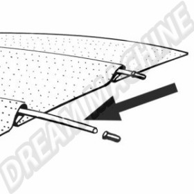 Tiges Tendeurs/Baleines en Métal pour Ciel de Toit Volkswagen Coccinelle Berline/Coupé - 3,95 x 1220 mm (6 Pièces)
