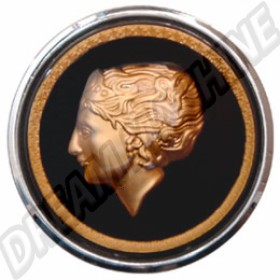 Bouton de klaxon Flat4 avec motif de dame dorée pour volants Banjo - Volkswagen