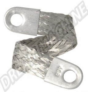 Tresse de masse universelle 200 mm x 20 mm avec cosses 10 mm 
