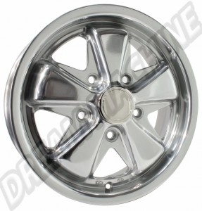 Jante SSP style Fuchs Polie 4.5x15", 5x130 PCD, ET45 pour Coccinelle, T2 Bay, Splitscreen