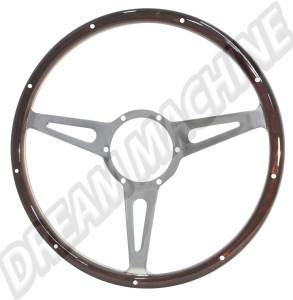 Volant Mountney en Bois Foncé Riveté, 15 Pouces, Demi-creusé : Coccinelle, Karmann Ghia, Type 3