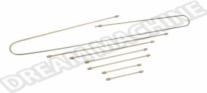 Kit de Canalisations de Frein - Réf. 111698655C Coccinelle 1302/1303 avec tambours  9 pièces 