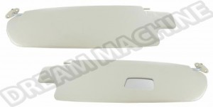 Pare-soleil Blanc avec Miroir pour VW Combi Type 2 (1968-1979), la Paire