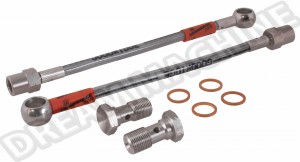 Kit Flexibles de Frein Tressés en Acier Inoxydable Goodridge pour Golf Mk2 (1984-1991), Arrière Disques