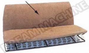 Rembourrage Dossier de Banquette Arrière en Crin Préformée Type Origine pour Volkswagen Coccinelle Berline Avant 1964 (Réf: 113885775B & 113-885-775-B)