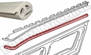 Jonc de finition porte coulissante 253843196A pour Volkswagen Bus combiT2 T3 8.67-7.92