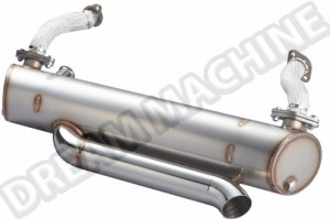 Échappement Inox Vintage Speed pour Combi Bay 68-79 avec réchauffage - Sortie Centrale