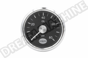 Manomètre de Pression d'Huile EMPI (0-80 PSI) pour VW Classique - Haute Qualité