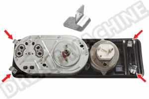 Clip de fixation de tableau de bord VW Combi (08/1967-07/1979)