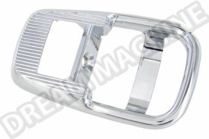 Contour chromé pour gâche intérieure d'ouverture de porte avec verrou - Coccinelle, Karmann-Ghia, Combi, Porsche 914