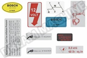 Planche de 10 autocollants d'origine pour restauration fidèle