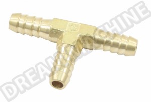 T de Raccordement Essence en Laiton 8 mm / 1/4 Pouces pour Systèmes de Carburant - 43-4402-0