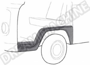 Passage de Roue/Joue d'Aile Avant Gauche Complet pour VW Combi Bay Window 08/1972-07/1979