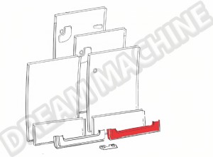 Bas de porte latéral intérieur arrière pour VW T2 Split Screen 1950-1967 - 211843108A