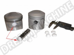 Bouchons d'axes de piston Teflon EMPI pour pistons VW de 87 ou 88 mm