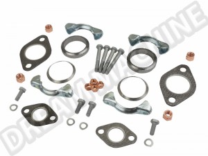 Kit de joints et colliers pour pot/silencieux d'échappement simple préchauffage, Marque HJS, Made in Germany - Réf. 111298009B-csp