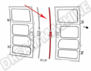 Mécanisme de Porte Battante avec Tiges de Verrouillage, Réf: 211841705B