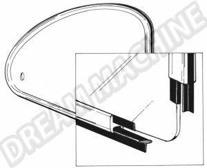 Joints de Pop Out sur Cadre pour VW, 65-77, la paire