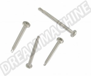 Lot de 4 vis inox TC PHILLIPS 4,8 x 50 mm VW T25/T3 (1980–1992)