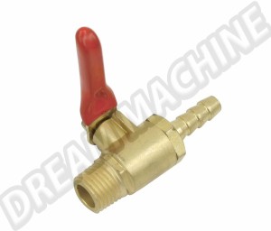 Robinet d'Arrêt pour Réservoir Essence, Avec 1/4" (6 mm) en Laiton 