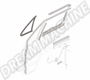 Joint de déflecteur ouvrant droit pour VW Transporter T25 (1979-1992)