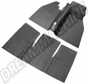 Tapis Caoutchouc Noir Type Origine pour Volkswagen Coccinelle 68-72 (Avant & Arrière)