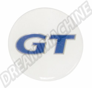 Autocollants logo GT, 43mm, pour cabochons de roue ou décoration, lot de 4