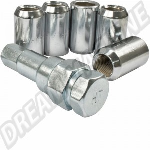 Kit d'Écrous Lug Tuner 14x1.5mm à Siège Conique 60°, Lot de 5 - Compatible avec Jantes en Aluminium 5x100 ou 5x112mm