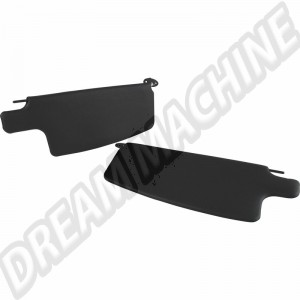 Pare-soleil en Vinyl Noir pour VW Coccinelle Berline après 08/67 et Cabriolet après 08/72, Gauche et Droit