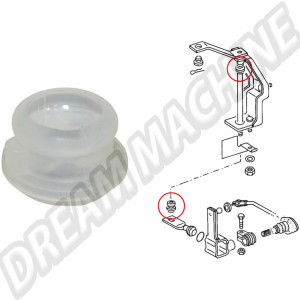 Bague/Douille de guidage en plastique souple sur arbre d'inversion de tringlerie pour VW Golf/Jetta, 04/74-12/92
