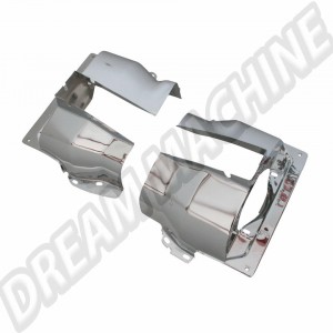 Couvre-cylindres à Double Admission Chromés pour VW Coccinelle, Ghia, Bus VW  - Référence AC119311