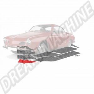Tôle Sous Nez de Chassis VW Karmann Ghia 08/65-
