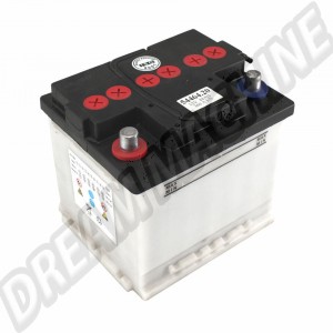 Batterie d'Origine Type 2 12V 44ah/220A, Pôle Positif Côté Conducteur, 1968-1980
