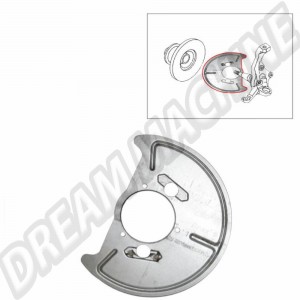 Flasque anti-poussière avant gauche pour Transporter T3 86-92