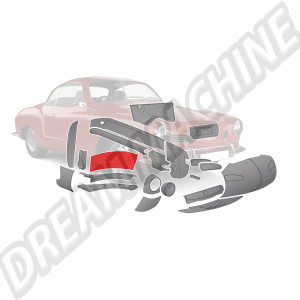Tôle de réparation passage de roue inférieur avant droite pour VW Karmann-Ghia (1955-1974)