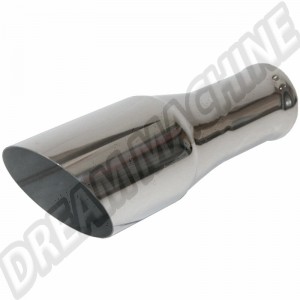 Embout d'échappement, Ø 102 mm, en acier inoxydable poli pour Porsche 964 C2/C4 (88-94) - 1620701000