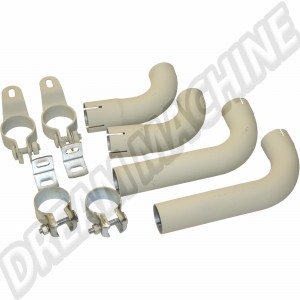 Tubes de Sorties de Silencieux 61611100700-S en Métal Peint pour Porsche 356 B-T6/C Europa, 1961-1965