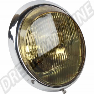 Phare Avant Chromé Jaune pour Porsche 911, 930 et 912, Modèles 1965-1983