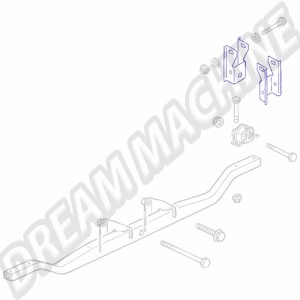 Supports de Montage Moteur en Métal Galvanisé pour Bus VW Type 1 Moteur 1.6, 8.1971-7.1979 (Lot de 4)