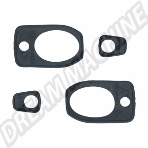 Jeu de 4 Joints d'Embase pour Poignées Extérieures de Portes Avant VW Combi 08/68-07/79