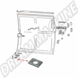 Plaque Entretoise de Fixation de Guide à Galets sous Porte Latérale Coulissante - Volkswagen Combi Bay Window 08/1967-07/1979
